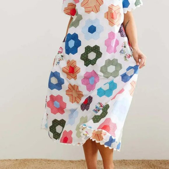 Dresses & Skirts - Floral Patchwork Midi Dress